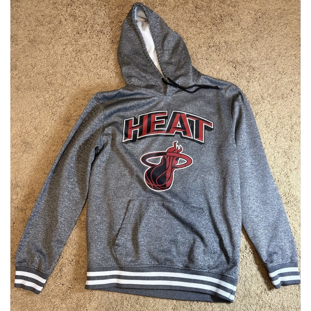 Ultra Game Miami Heat NBA Hoodie Men's Small Grey Official‎ Fan Gear